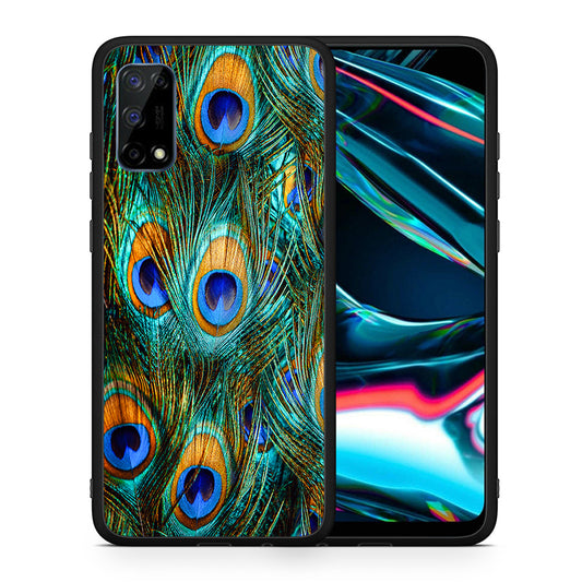 Real Peacock Feathers - Realme 7 Pro θήκη