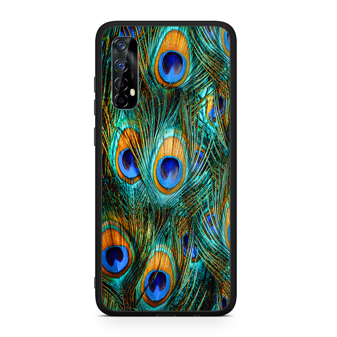 Real Peacock Feathers - Realme 7 θήκη