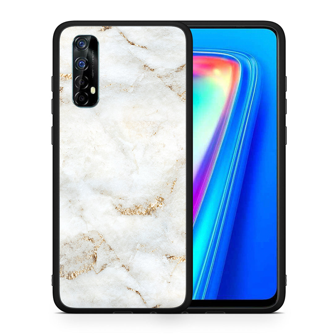 White Gold Marble - Realme 7 θήκη