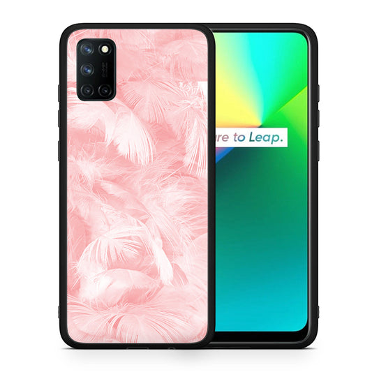 Boho Pink Feather - Realme 7i / C25 θήκη