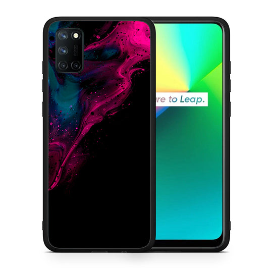 Watercolor Pink Black - Realme 7i / C25 θήκη