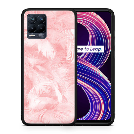 Boho Pink Feather - Realme 8 / 8 Pro θήκη