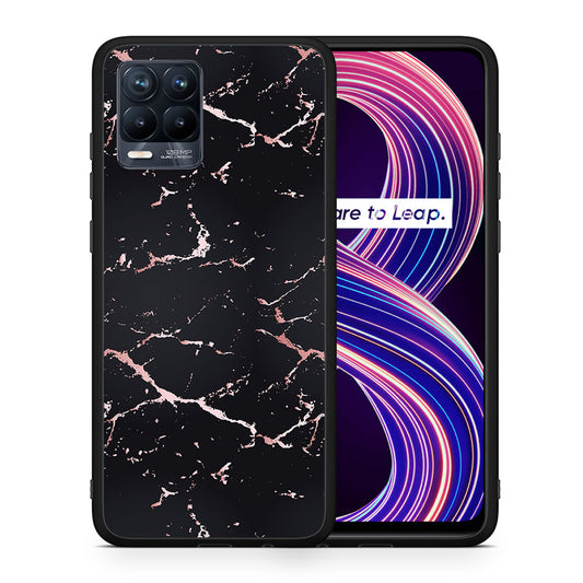 Marble Black Rosegold - Realme 8 / 8 Pro θήκη