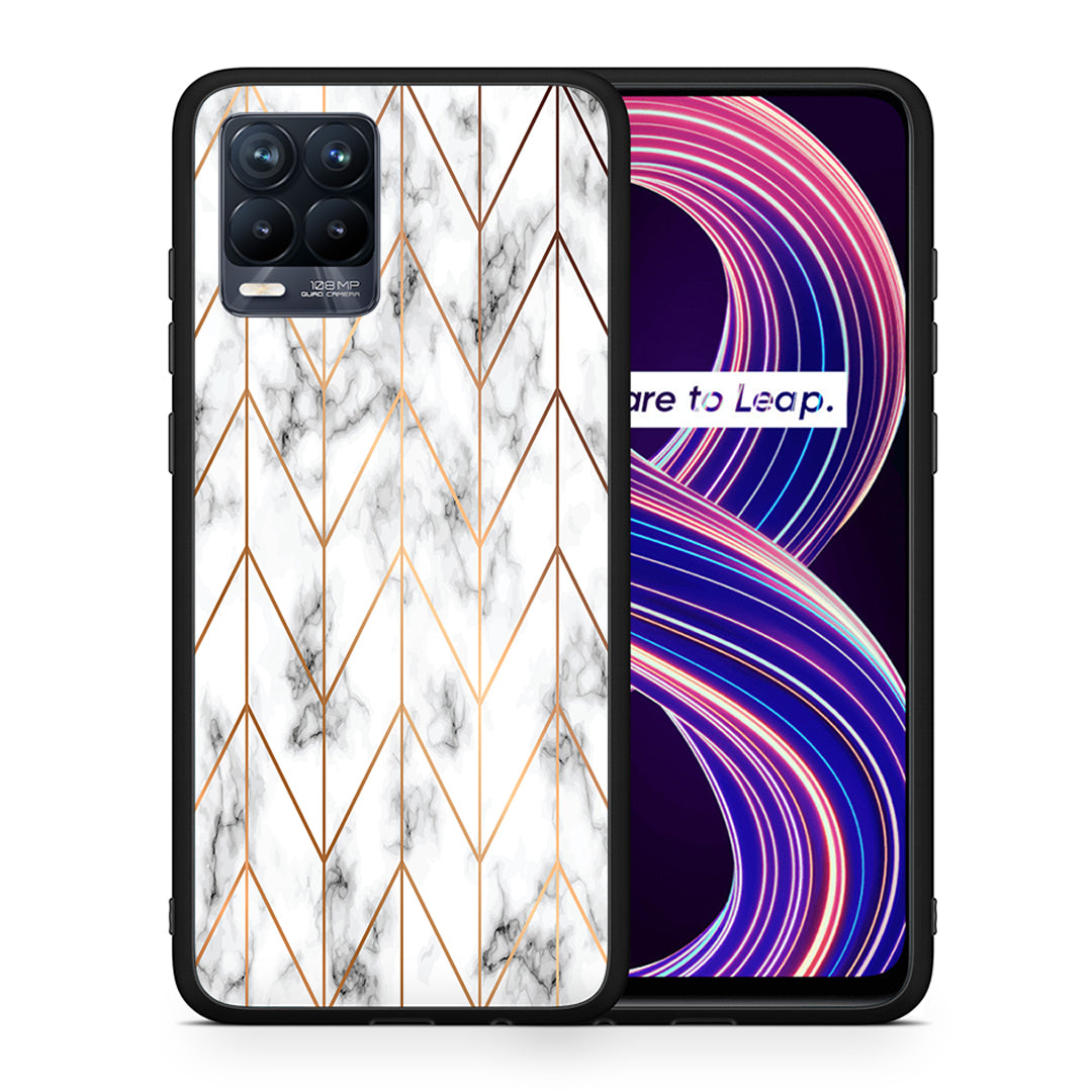 Marble Gold Geometric - Realme 8 / 8 Pro θήκη