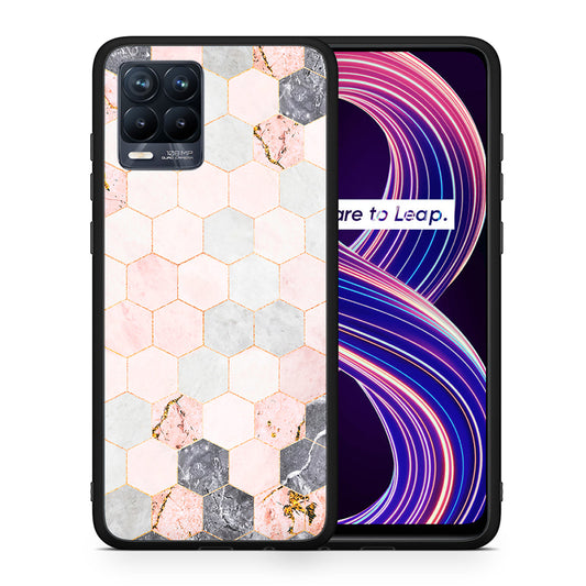 Marble Hexagon Pink - Realme 8 / 8 Pro θήκη