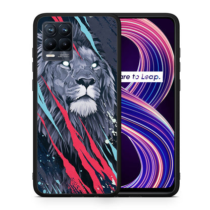 PopArt Lion Designer - Realme 8 / 8 Pro θήκη