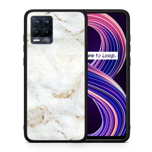 White Gold Marble - Realme 8 / 8 Pro θήκη