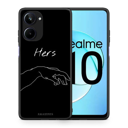 Θήκη Realme 10 Aesthetic Love 1 από τη Smartfits με σχέδιο στο πίσω μέρος και μαύρο περίβλημα | Realme 10 Aesthetic Love 1 Case with Colorful Back and Black Bezels