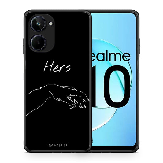 Θήκη Realme 10 Aesthetic Love 1 από τη Smartfits με σχέδιο στο πίσω μέρος και μαύρο περίβλημα | Realme 10 Aesthetic Love 1 Case with Colorful Back and Black Bezels