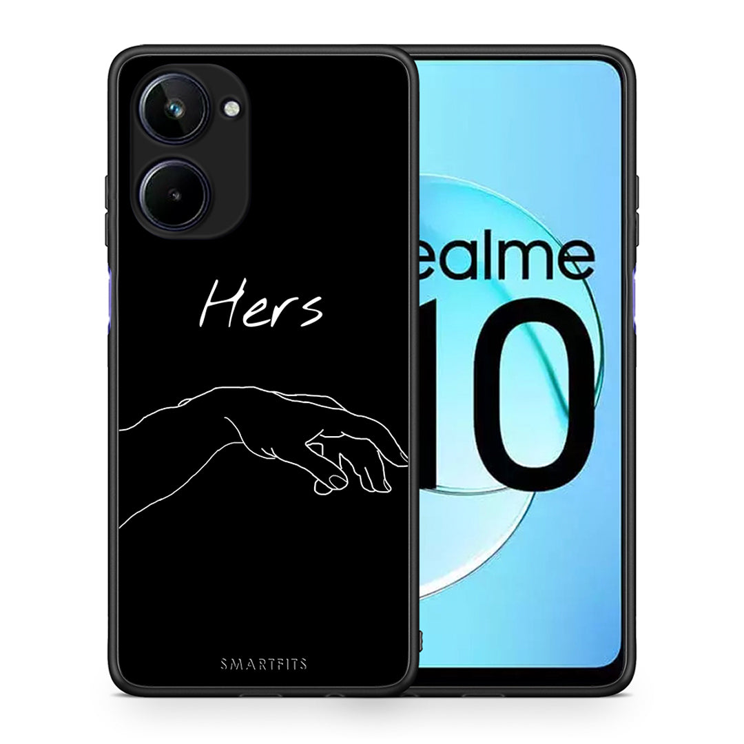 Θήκη Realme 10 Aesthetic Love 1 από τη Smartfits με σχέδιο στο πίσω μέρος και μαύρο περίβλημα | Realme 10 Aesthetic Love 1 Case with Colorful Back and Black Bezels