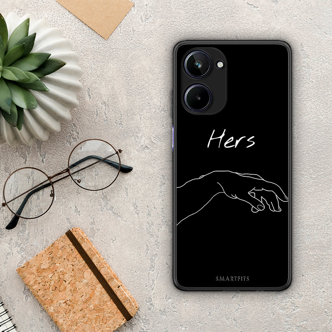 Θήκη Realme 10 Aesthetic Love 1 από τη Smartfits με σχέδιο στο πίσω μέρος και μαύρο περίβλημα | Realme 10 Aesthetic Love 1 Case with Colorful Back and Black Bezels