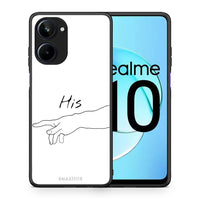 Thumbnail for Θήκη Realme 10 Aesthetic Love 2 από τη Smartfits με σχέδιο στο πίσω μέρος και μαύρο περίβλημα | Realme 10 Aesthetic Love 2 Case with Colorful Back and Black Bezels