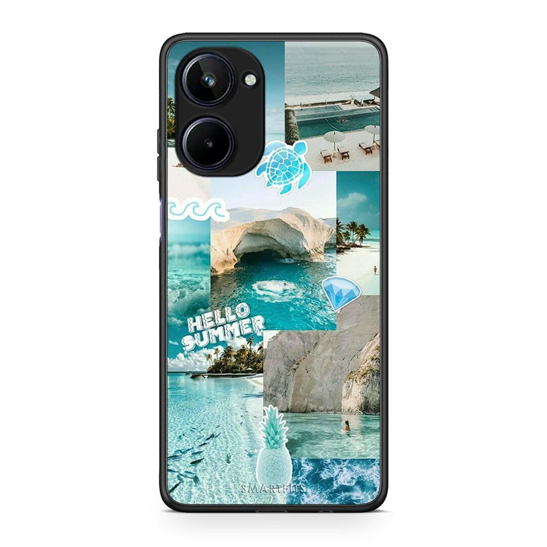 Θήκη Realme 10 Aesthetic Summer από τη Smartfits με σχέδιο στο πίσω μέρος και μαύρο περίβλημα | Realme 10 Aesthetic Summer Case with Colorful Back and Black Bezels