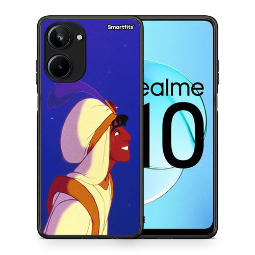 Θήκη Realme 10 Alladin And Jasmine Love 1 από τη Smartfits με σχέδιο στο πίσω μέρος και μαύρο περίβλημα | Realme 10 Alladin And Jasmine Love 1 Case with Colorful Back and Black Bezels