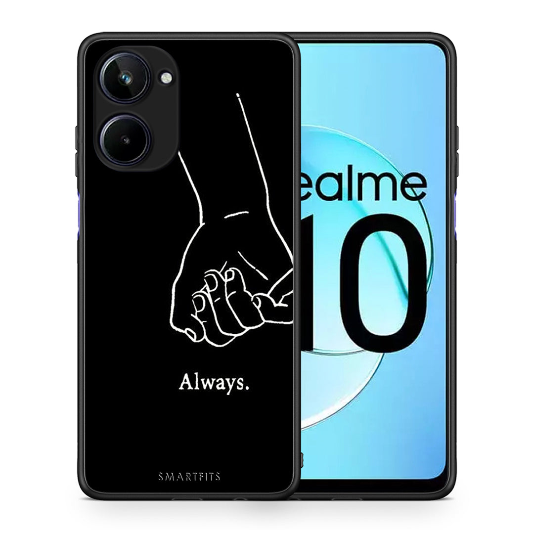 Θήκη Realme 10 Always & Forever 1 από τη Smartfits με σχέδιο στο πίσω μέρος και μαύρο περίβλημα | Realme 10 Always & Forever 1 Case with Colorful Back and Black Bezels