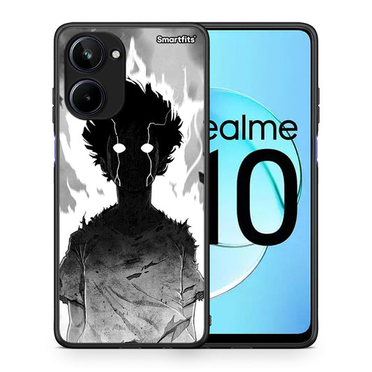 Θήκη Realme 10 Anime Boy από τη Smartfits με σχέδιο στο πίσω μέρος και μαύρο περίβλημα | Realme 10 Anime Boy Case with Colorful Back and Black Bezels