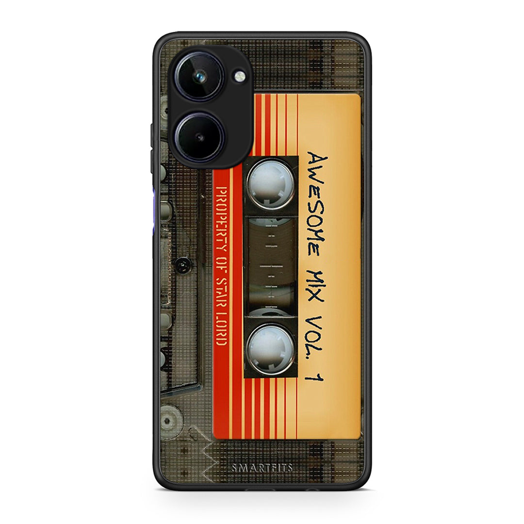 Θήκη Realme 10 Awesome Mix από τη Smartfits με σχέδιο στο πίσω μέρος και μαύρο περίβλημα | Realme 10 Awesome Mix Case with Colorful Back and Black Bezels