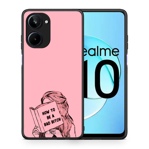 Θήκη Realme 10 Bad Bitch από τη Smartfits με σχέδιο στο πίσω μέρος και μαύρο περίβλημα | Realme 10 Bad Bitch Case with Colorful Back and Black Bezels