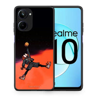 Thumbnail for Θήκη Realme 10 Basketball Hero από τη Smartfits με σχέδιο στο πίσω μέρος και μαύρο περίβλημα | Realme 10 Basketball Hero Case with Colorful Back and Black Bezels