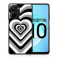 Thumbnail for Θήκη Realme 10 Black Hearts από τη Smartfits με σχέδιο στο πίσω μέρος και μαύρο περίβλημα | Realme 10 Black Hearts Case with Colorful Back and Black Bezels