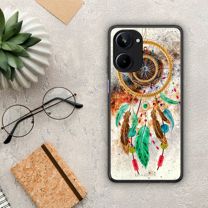 Θήκη Realme 10 Boho DreamCatcher από τη Smartfits με σχέδιο στο πίσω μέρος και μαύρο περίβλημα | Realme 10 Boho DreamCatcher Case with Colorful Back and Black Bezels