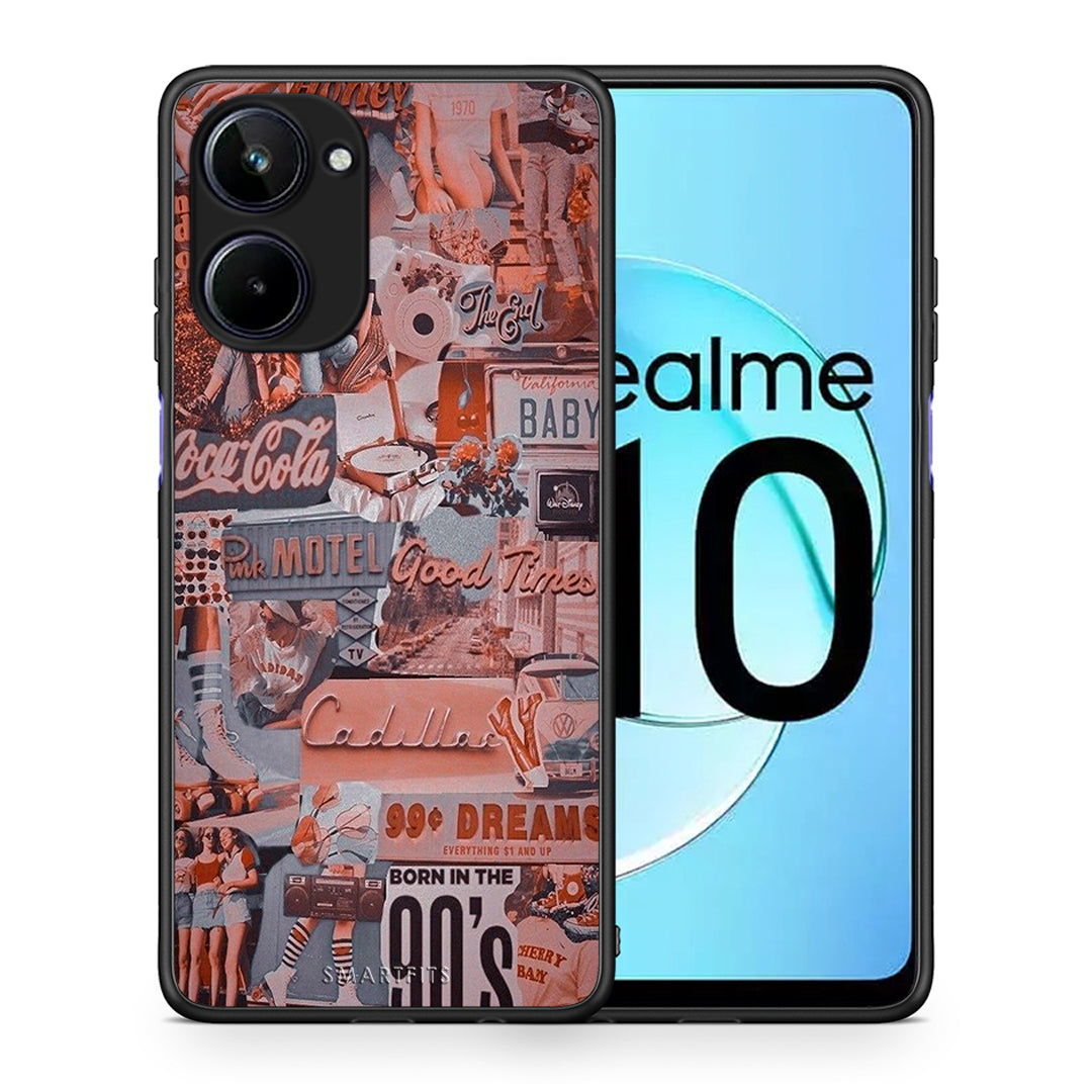 Θήκη Realme 10 Born In 90s από τη Smartfits με σχέδιο στο πίσω μέρος και μαύρο περίβλημα | Realme 10 Born In 90s Case with Colorful Back and Black Bezels