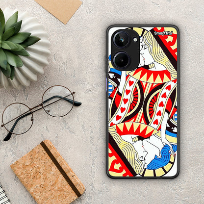 Θήκη Realme 10 Card Love από τη Smartfits με σχέδιο στο πίσω μέρος και μαύρο περίβλημα | Realme 10 Card Love Case with Colorful Back and Black Bezels