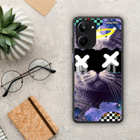 Thumbnail for Θήκη Realme 10 Cat Collage από τη Smartfits με σχέδιο στο πίσω μέρος και μαύρο περίβλημα | Realme 10 Cat Collage Case with Colorful Back and Black Bezels