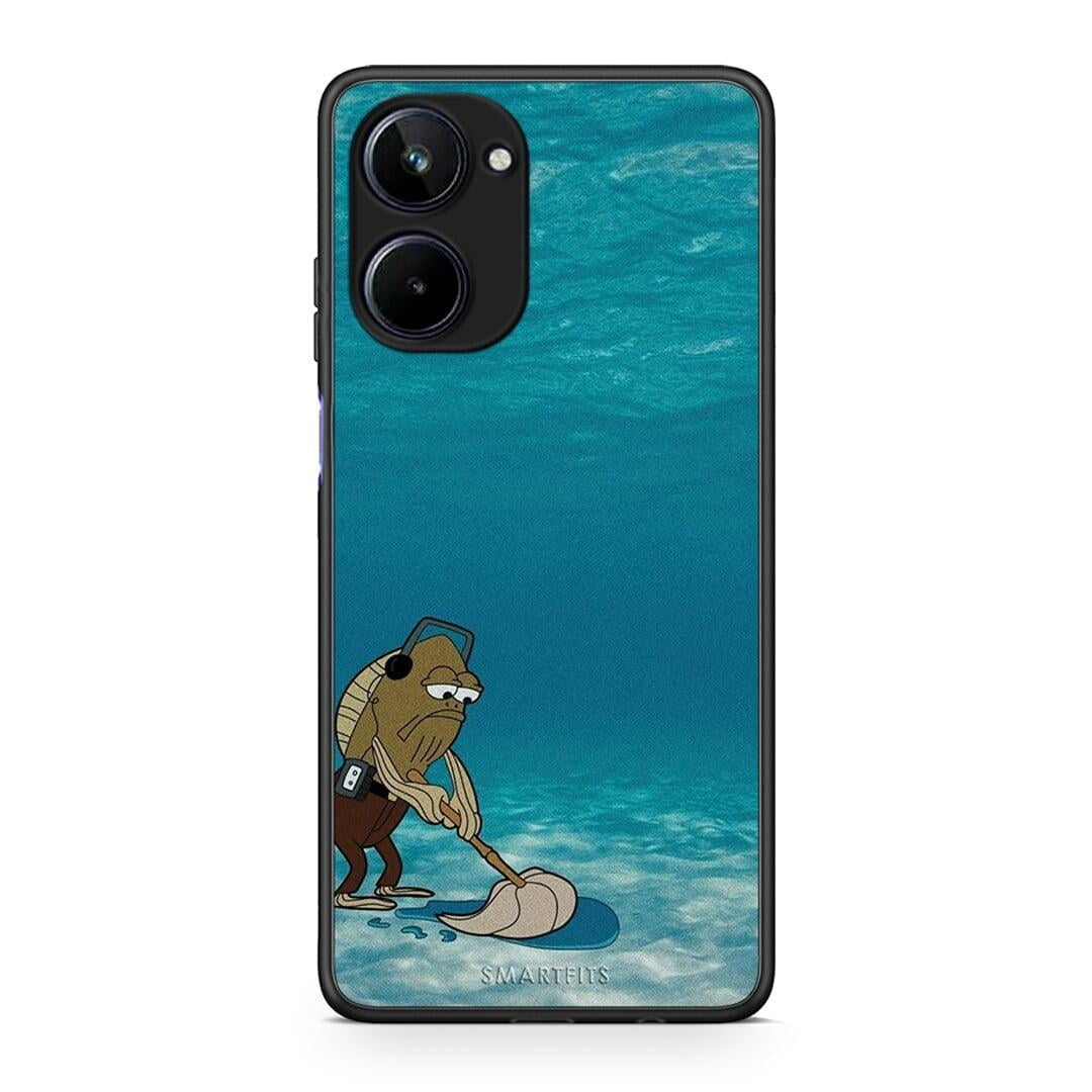 Θήκη Realme 10 Clean The Ocean από τη Smartfits με σχέδιο στο πίσω μέρος και μαύρο περίβλημα | Realme 10 Clean The Ocean Case with Colorful Back and Black Bezels