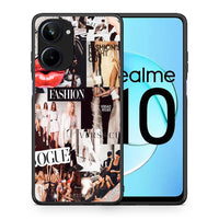 Thumbnail for Θήκη Realme 10 Collage Fashion από τη Smartfits με σχέδιο στο πίσω μέρος και μαύρο περίβλημα | Realme 10 Collage Fashion Case with Colorful Back and Black Bezels