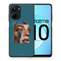 Thumbnail for Θήκη Realme 10 Cry An Ocean από τη Smartfits με σχέδιο στο πίσω μέρος και μαύρο περίβλημα | Realme 10 Cry An Ocean Case with Colorful Back and Black Bezels