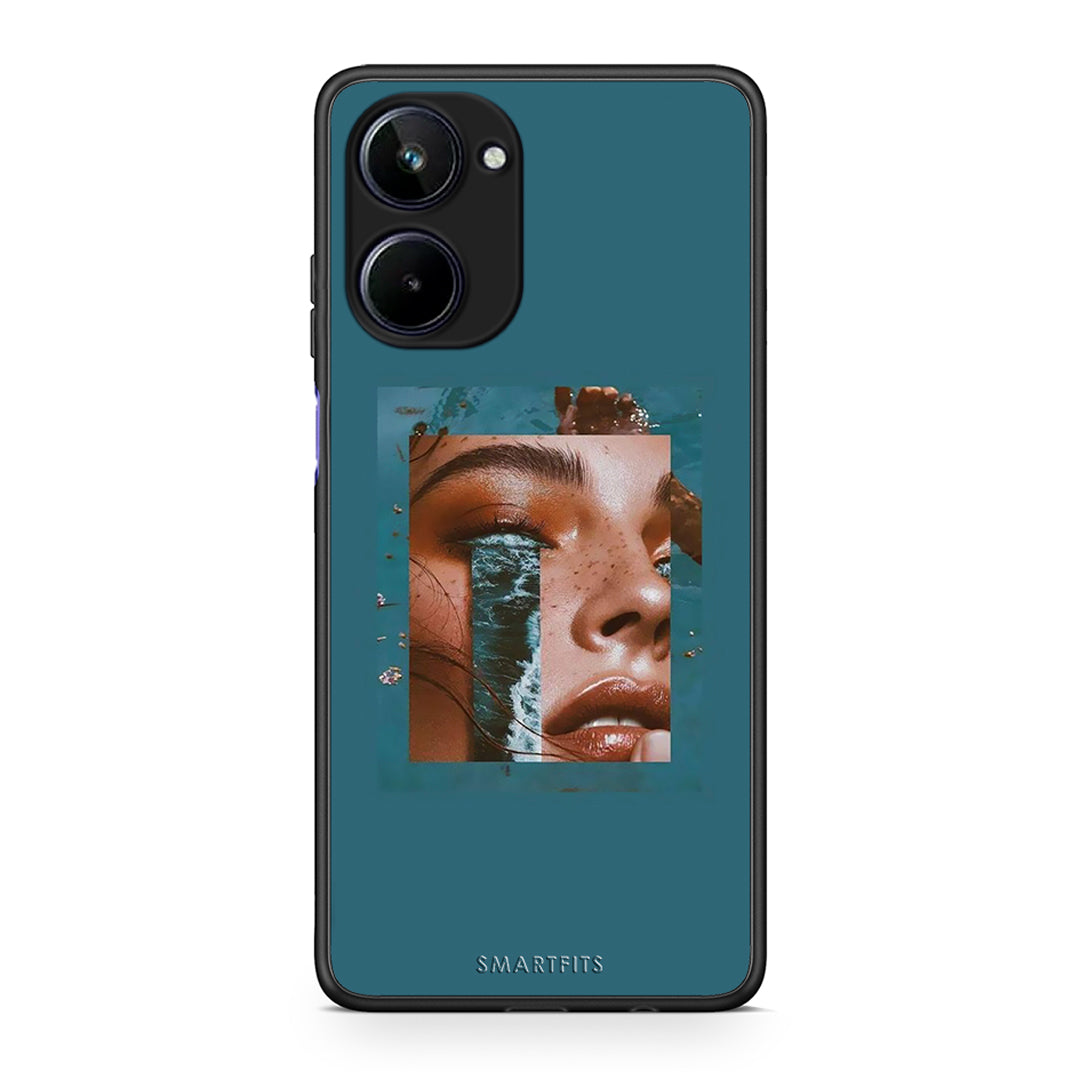 Θήκη Realme 10 Cry An Ocean από τη Smartfits με σχέδιο στο πίσω μέρος και μαύρο περίβλημα | Realme 10 Cry An Ocean Case with Colorful Back and Black Bezels