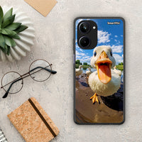 Thumbnail for Θήκη Realme 10 Duck Face από τη Smartfits με σχέδιο στο πίσω μέρος και μαύρο περίβλημα | Realme 10 Duck Face Case with Colorful Back and Black Bezels