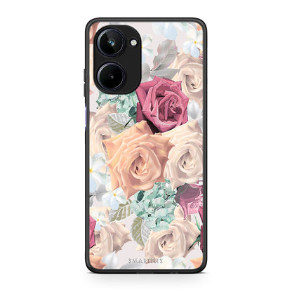 Θήκη Realme 10 Floral Bouquet από τη Smartfits με σχέδιο στο πίσω μέρος και μαύρο περίβλημα | Realme 10 Floral Bouquet Case with Colorful Back and Black Bezels