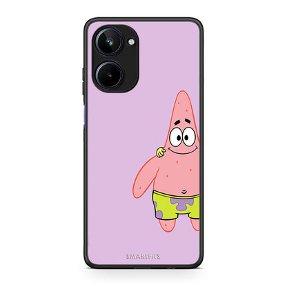 Θήκη Realme 10 Friends Patrick από τη Smartfits με σχέδιο στο πίσω μέρος και μαύρο περίβλημα | Realme 10 Friends Patrick Case with Colorful Back and Black Bezels