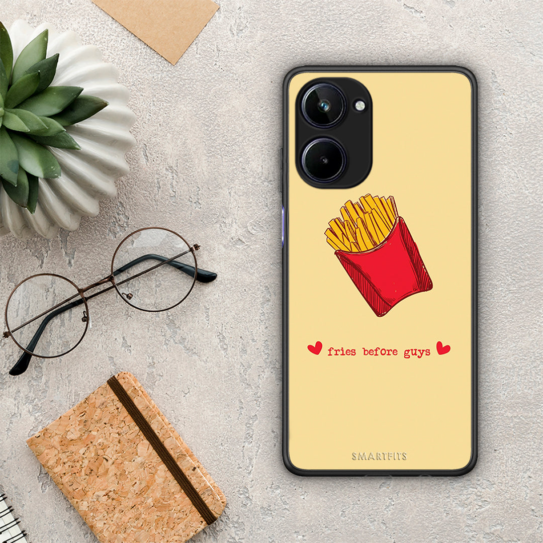 Θήκη Realme 10 Fries Before Guys από τη Smartfits με σχέδιο στο πίσω μέρος και μαύρο περίβλημα | Realme 10 Fries Before Guys Case with Colorful Back and Black Bezels