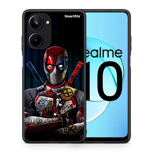 Θήκη Realme 10 Funny Guy από τη Smartfits με σχέδιο στο πίσω μέρος και μαύρο περίβλημα | Realme 10 Funny Guy Case with Colorful Back and Black Bezels