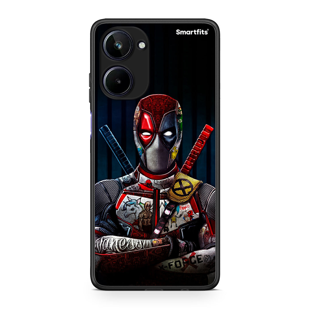 Θήκη Realme 10 Funny Guy από τη Smartfits με σχέδιο στο πίσω μέρος και μαύρο περίβλημα | Realme 10 Funny Guy Case with Colorful Back and Black Bezels