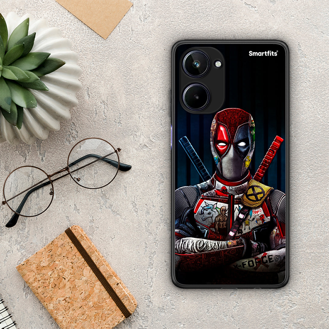 Θήκη Realme 10 Funny Guy από τη Smartfits με σχέδιο στο πίσω μέρος και μαύρο περίβλημα | Realme 10 Funny Guy Case with Colorful Back and Black Bezels