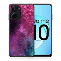 Thumbnail for Θήκη Realme 10 Galactic Aurora από τη Smartfits με σχέδιο στο πίσω μέρος και μαύρο περίβλημα | Realme 10 Galactic Aurora Case with Colorful Back and Black Bezels