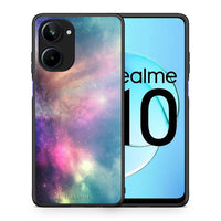 Thumbnail for Θήκη Realme 10 Galactic Rainbow από τη Smartfits με σχέδιο στο πίσω μέρος και μαύρο περίβλημα | Realme 10 Galactic Rainbow Case with Colorful Back and Black Bezels