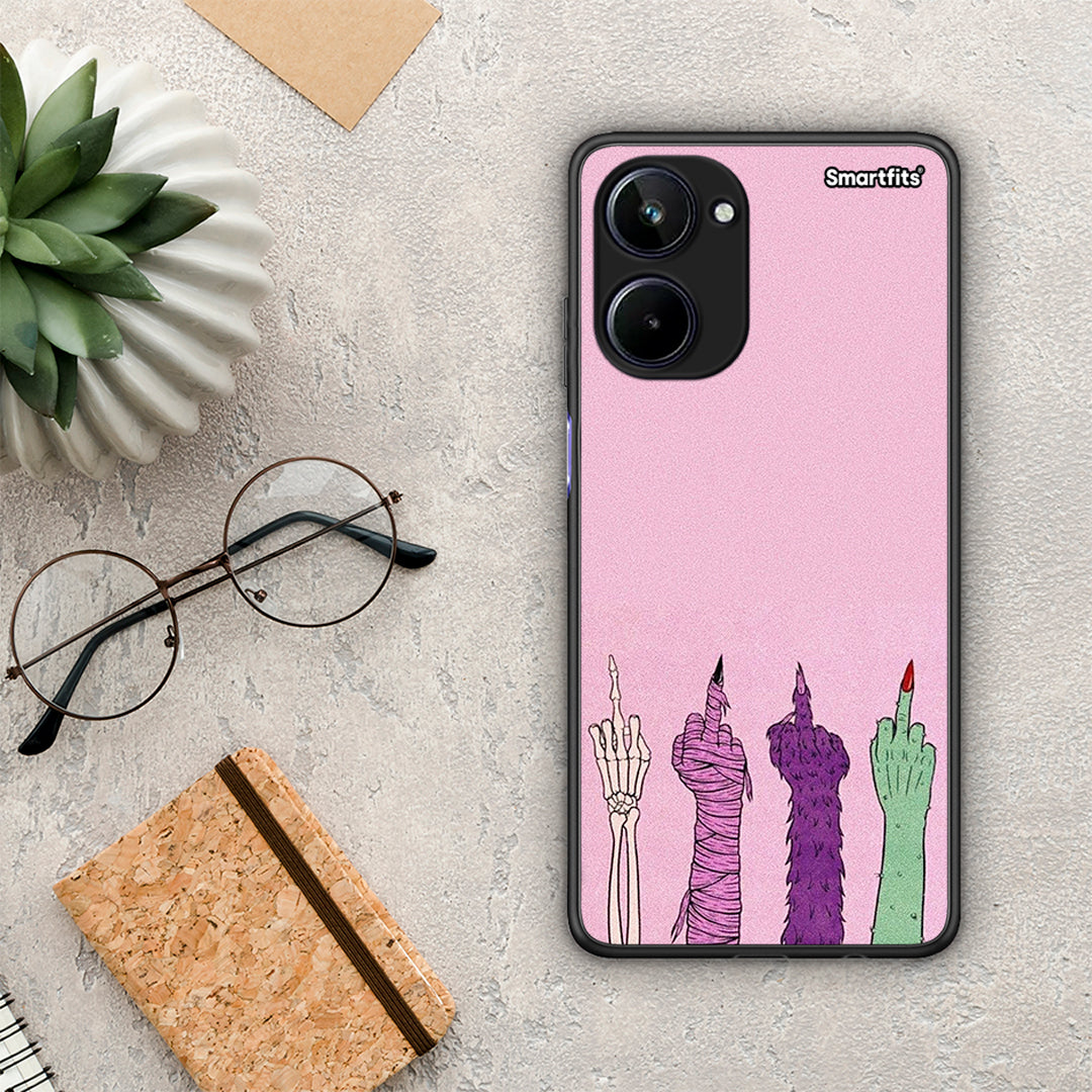 Θήκη Realme 10 Halloween Be A Lady από τη Smartfits με σχέδιο στο πίσω μέρος και μαύρο περίβλημα | Realme 10 Halloween Be A Lady Case with Colorful Back and Black Bezels