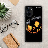 Thumbnail for Θήκη Realme 10 Halloween Scary Pumpkin από τη Smartfits με σχέδιο στο πίσω μέρος και μαύρο περίβλημα | Realme 10 Halloween Scary Pumpkin Case with Colorful Back and Black Bezels