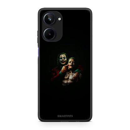 Θήκη Realme 10 Hero Clown από τη Smartfits με σχέδιο στο πίσω μέρος και μαύρο περίβλημα | Realme 10 Hero Clown Case with Colorful Back and Black Bezels