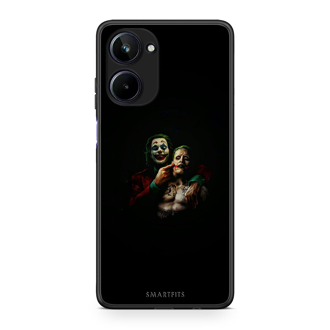 Θήκη Realme 10 Hero Clown από τη Smartfits με σχέδιο στο πίσω μέρος και μαύρο περίβλημα | Realme 10 Hero Clown Case with Colorful Back and Black Bezels