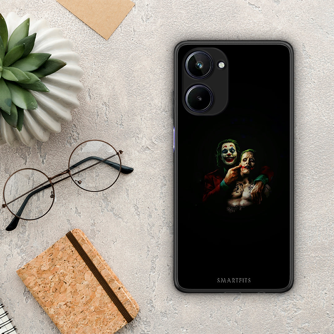 Θήκη Realme 10 Hero Clown από τη Smartfits με σχέδιο στο πίσω μέρος και μαύρο περίβλημα | Realme 10 Hero Clown Case with Colorful Back and Black Bezels