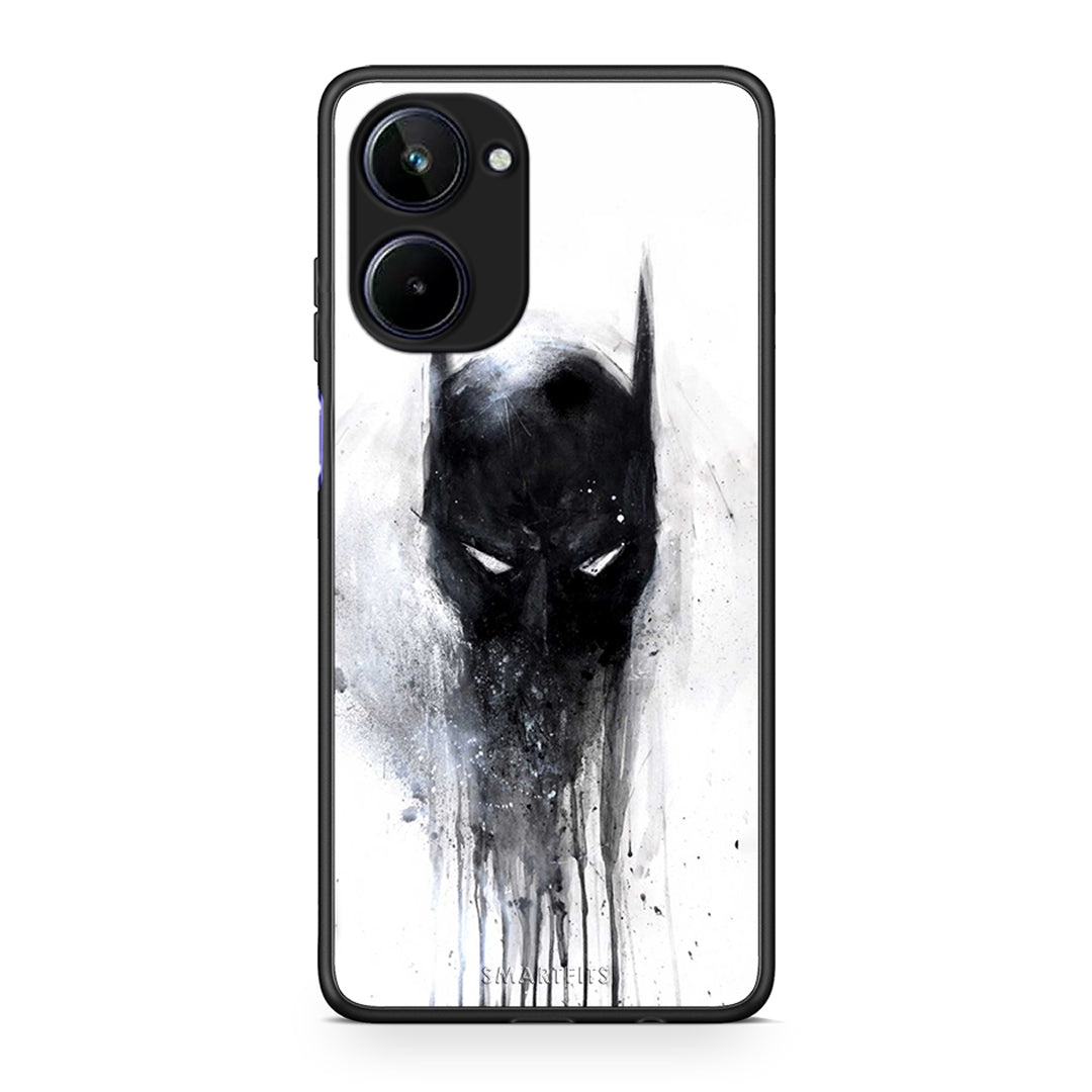 Θήκη Realme 10 Hero Paint Bat από τη Smartfits με σχέδιο στο πίσω μέρος και μαύρο περίβλημα | Realme 10 Hero Paint Bat Case with Colorful Back and Black Bezels