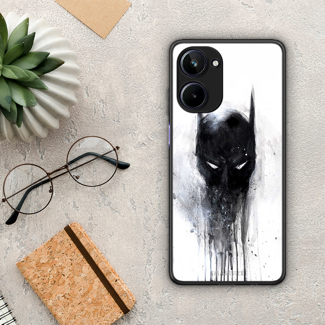 Θήκη Realme 10 Hero Paint Bat από τη Smartfits με σχέδιο στο πίσω μέρος και μαύρο περίβλημα | Realme 10 Hero Paint Bat Case with Colorful Back and Black Bezels