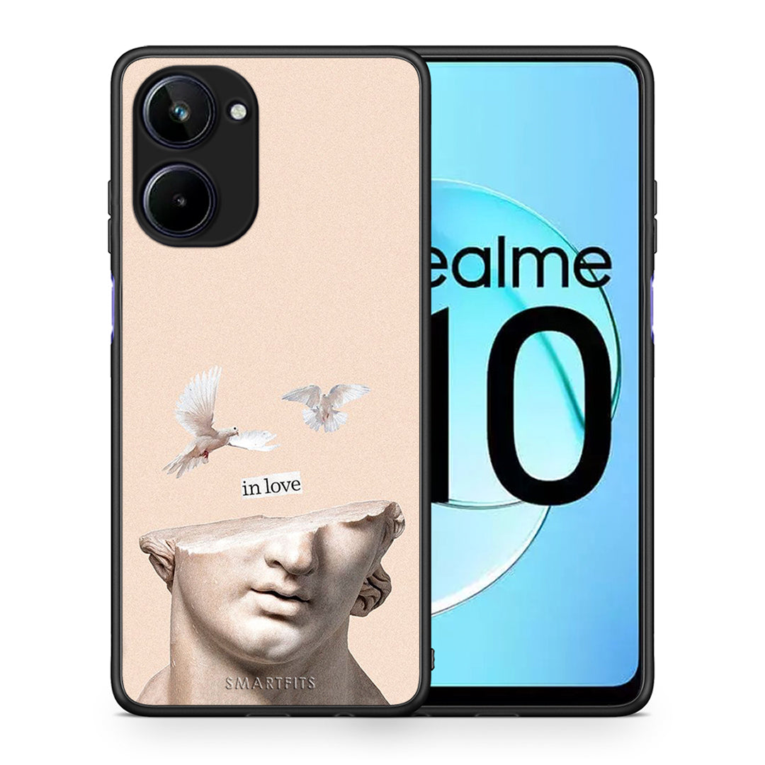 Θήκη Realme 10 In Love από τη Smartfits με σχέδιο στο πίσω μέρος και μαύρο περίβλημα | Realme 10 In Love Case with Colorful Back and Black Bezels