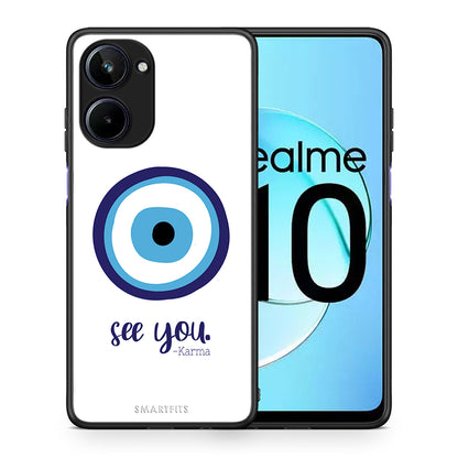 Θήκη Realme 10 Karma Says από τη Smartfits με σχέδιο στο πίσω μέρος και μαύρο περίβλημα | Realme 10 Karma Says Case with Colorful Back and Black Bezels